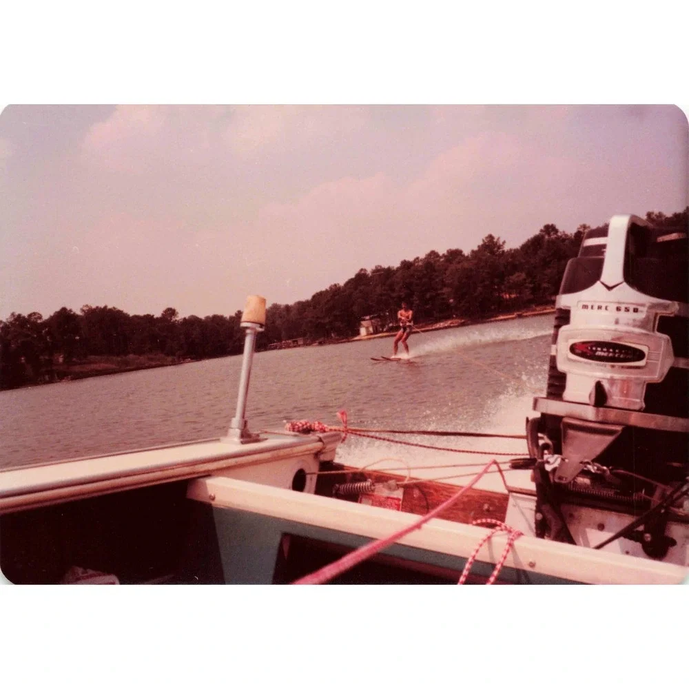 Vintage 1970s Lake Water Skiing Photos Lot of 6 Mercury 650 Motor 3.5x5 - Picture 2 of 6